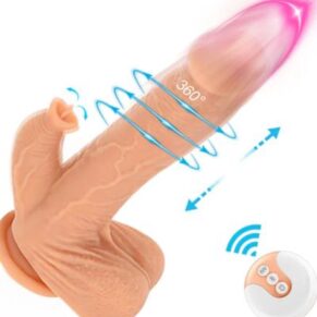 9-8-inch-liquid-silicone-realistic-licking-thrusting-rotating-dildo