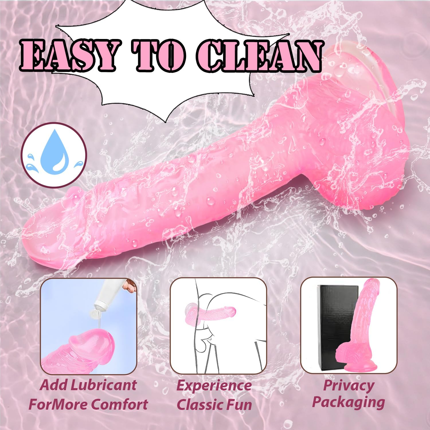 Buy 7 Inch Soft Pink Dildo in Pakistan - Image 7